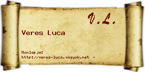 Veres Luca névjegykártya