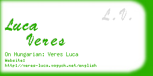 luca veres business card